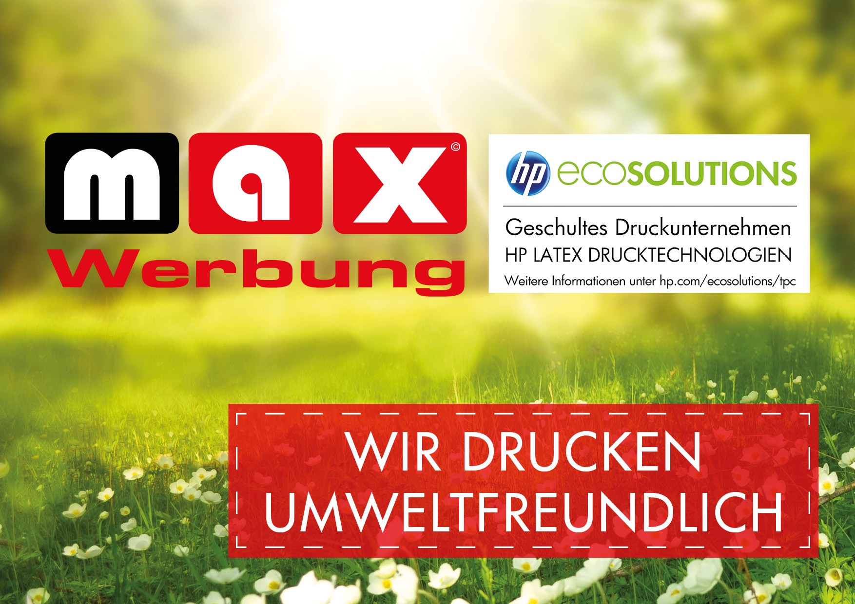 Wir drucken umweltfreundlich
